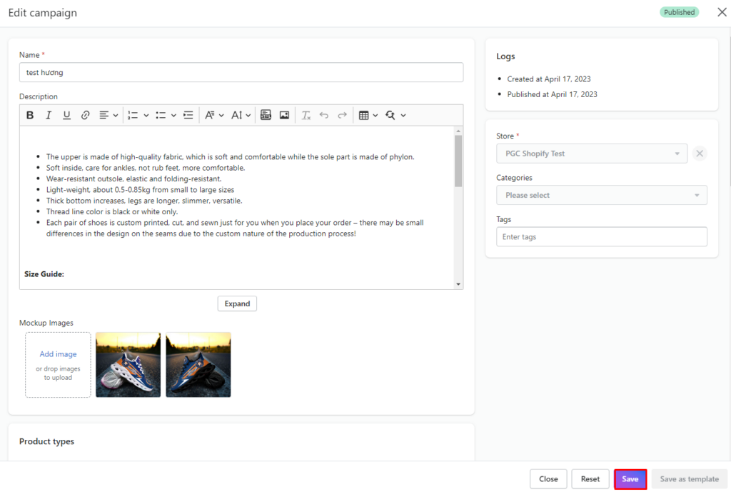 How to edit/delete campaigns? - PGPrints