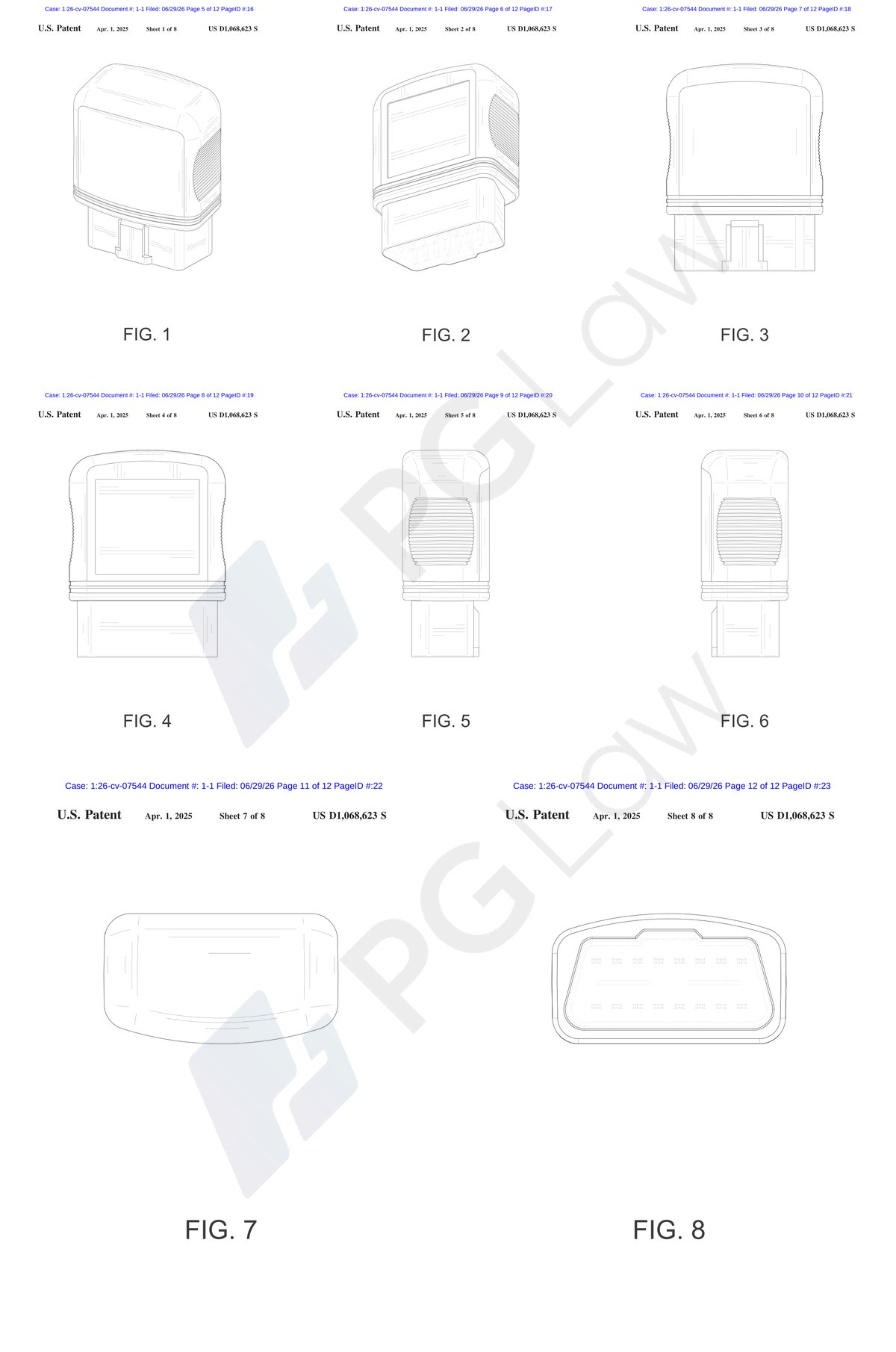 US Design Patent D1068623 connector for automobile drawings