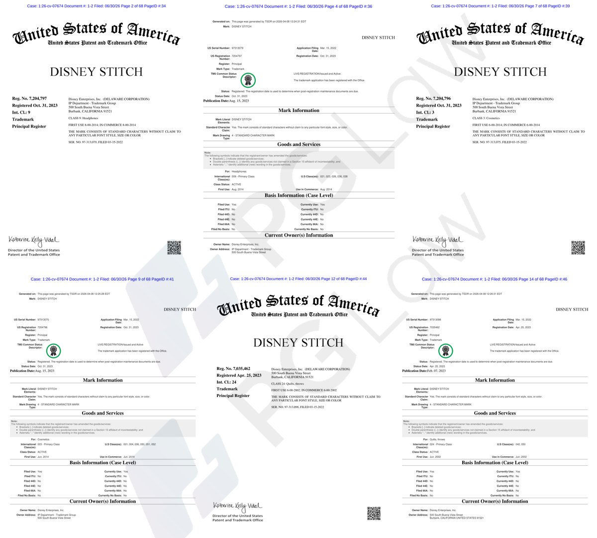 Lilo & Stitch registered