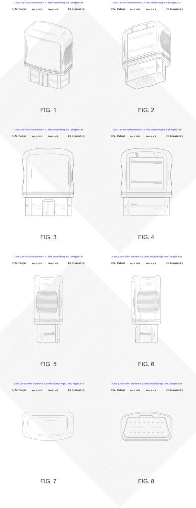 US Design Patent D1068623 connector for automobile drawings