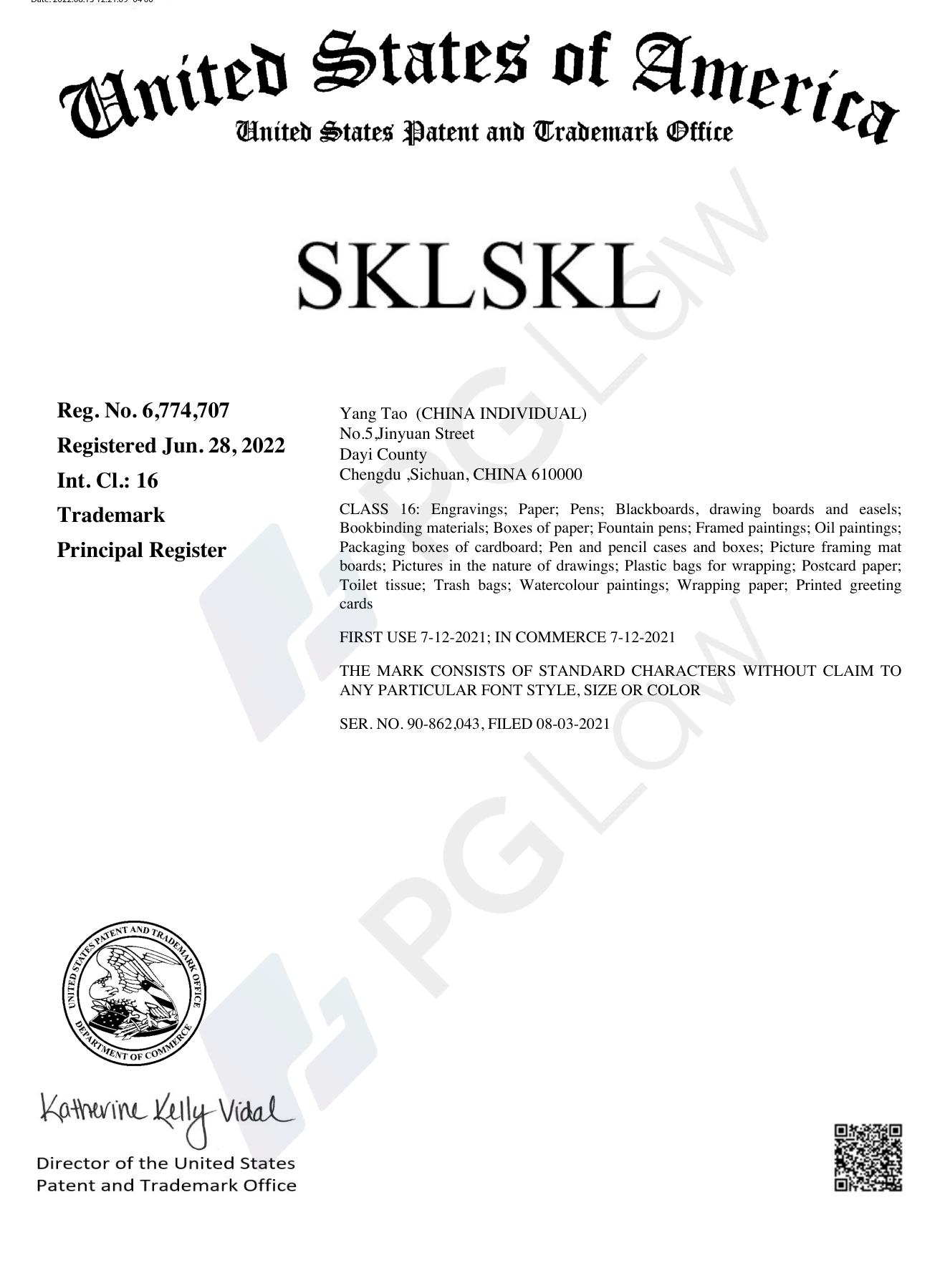 SKLSKL registered