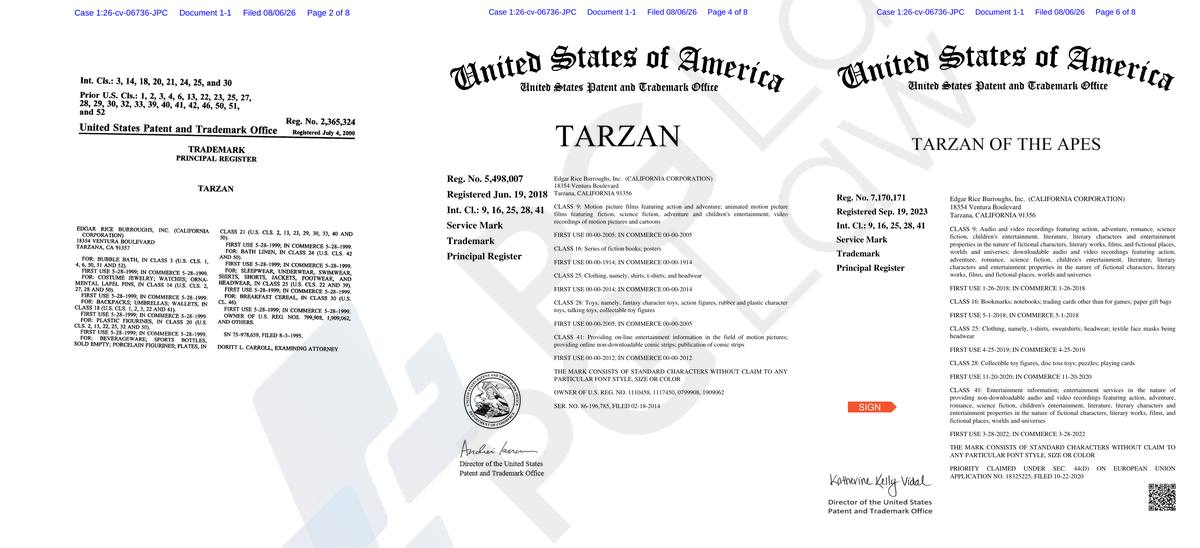 Tarzan registered