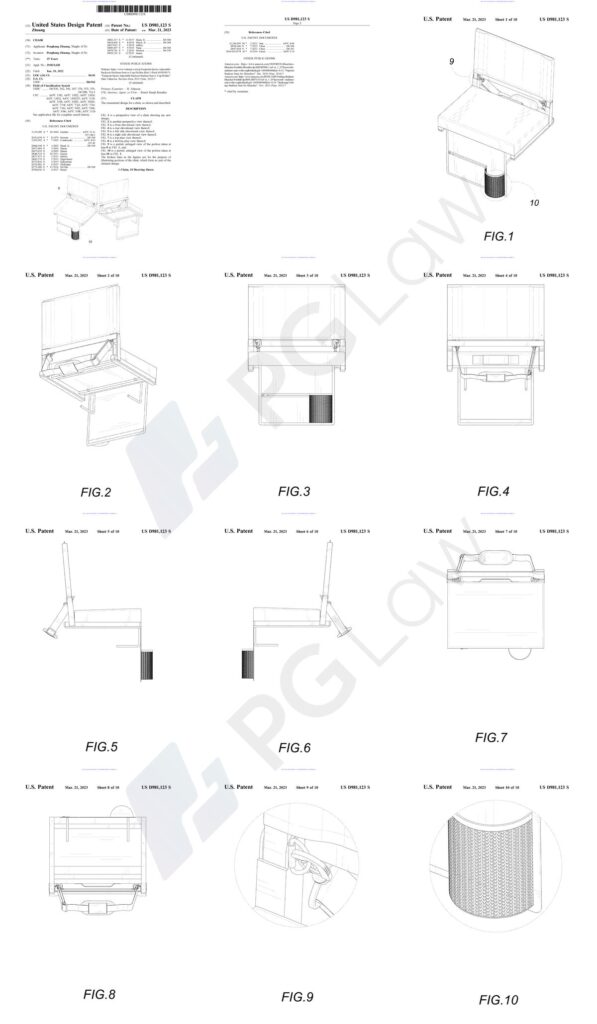 Stadium Seat Design Patent D981,123S